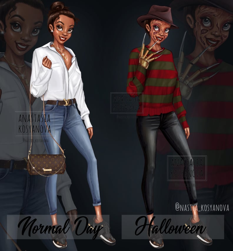 Disney's Tiana as Freddy Krueger From A Nightmare on Elm Street