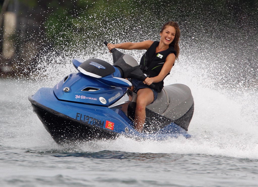 Minka Kelly jet skied off the shore of Miami in October 2011 while filming her made-for-TV reboot, Charlie's Angels.