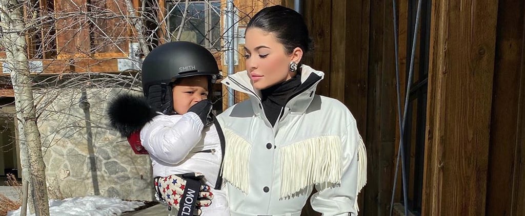 See Stormi Snowboard For the First Time With Kylie Jenner