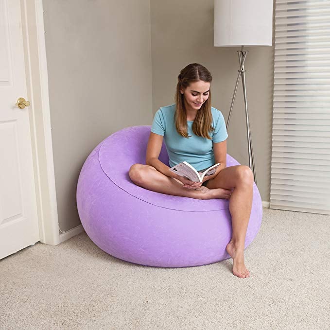 Purple top inflatable chair
