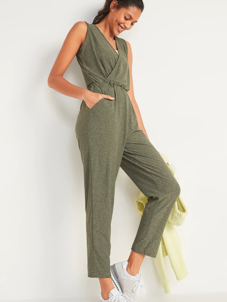 Old Navy Breathe ON Cross-Front Sleeveless Jumpsuit