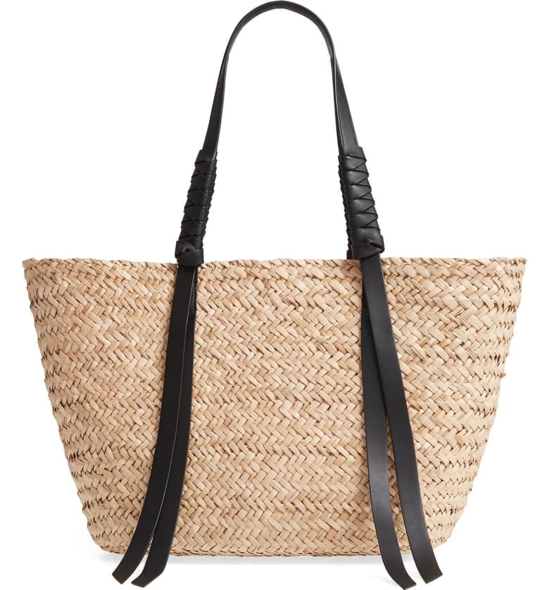 ALLSAINTS Playa East/West Woven Straw Beach Tote