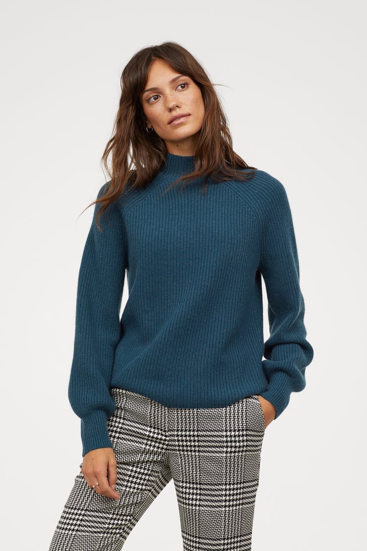 H&M RibKnit Cashmere Sweater Best Fall Sweaters From H&M 2018