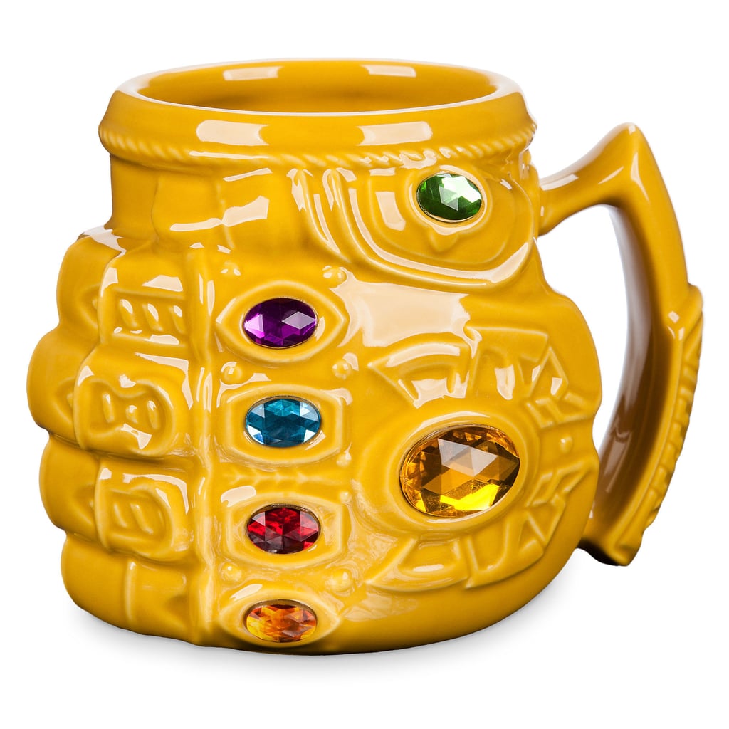 A bejeweled mug like this Thanos Infinity Gauntlet Mug ($20) is just fancy enough.