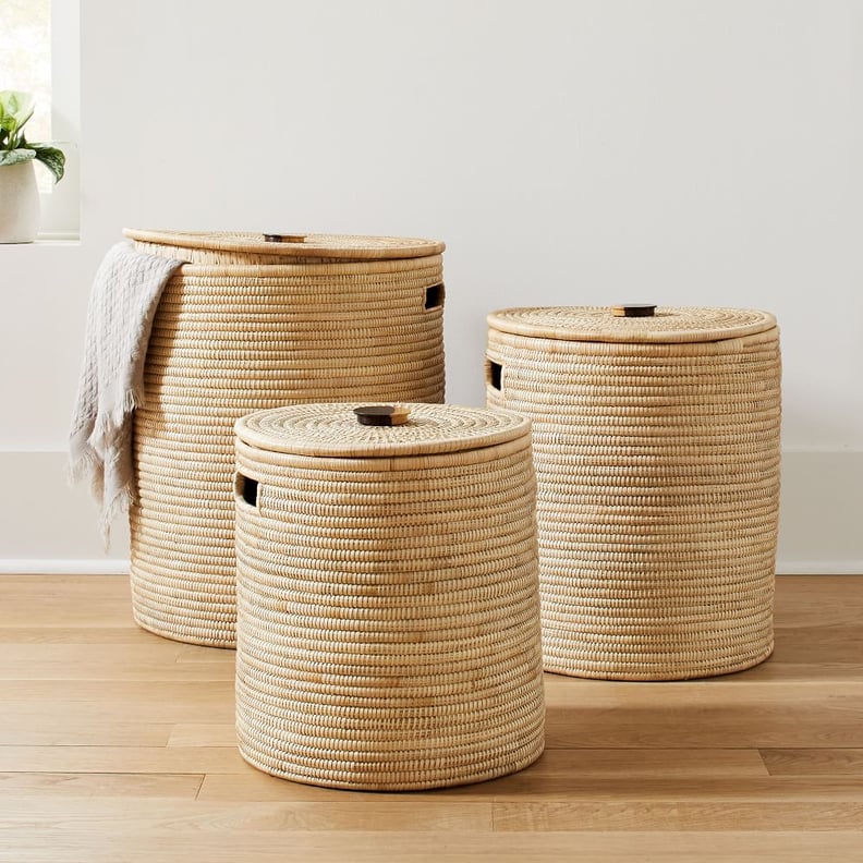 Wooden Handle Hamper Baskets