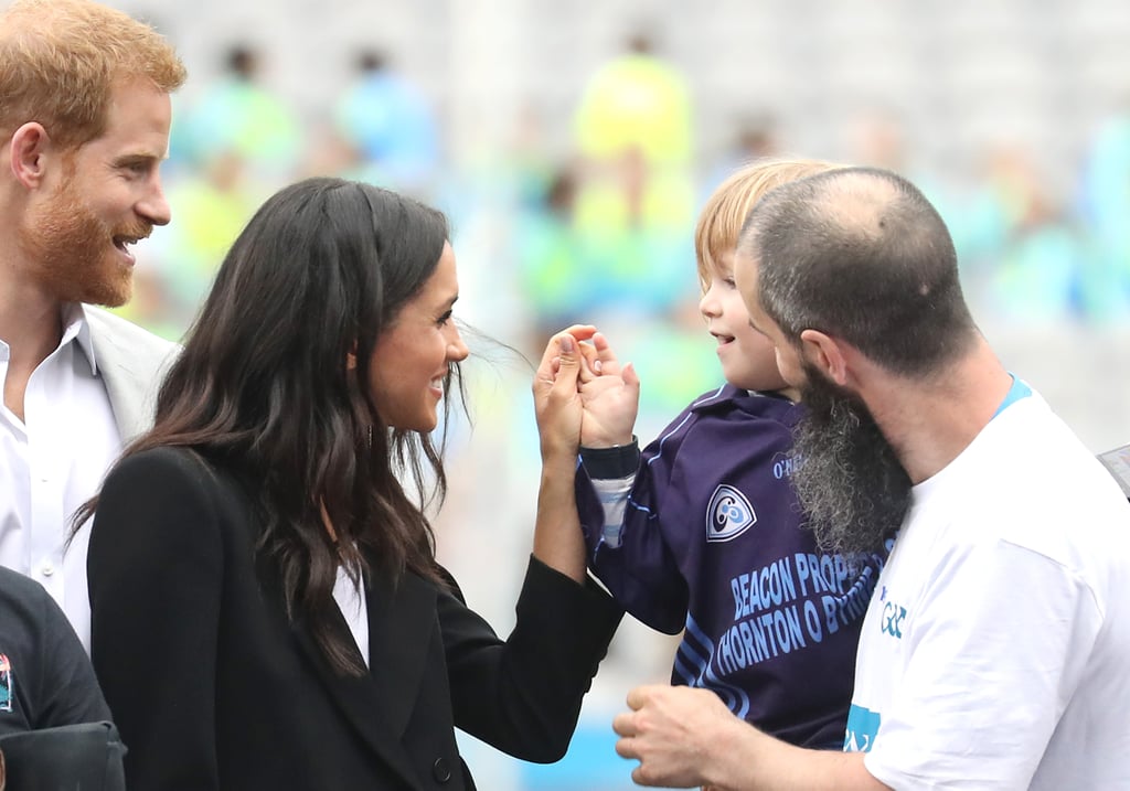 Kid Touching Meghan Markle's Hair in Ireland