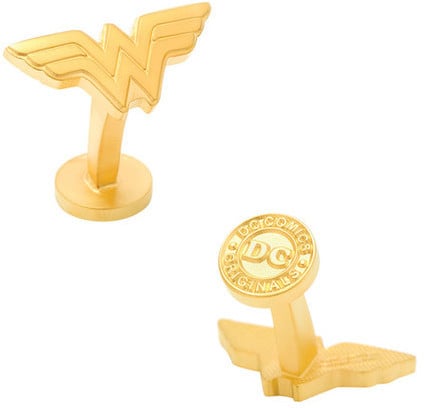 Cufflinks Inc. Men's Matte Gold Wonder Woman Logo Cufflinks