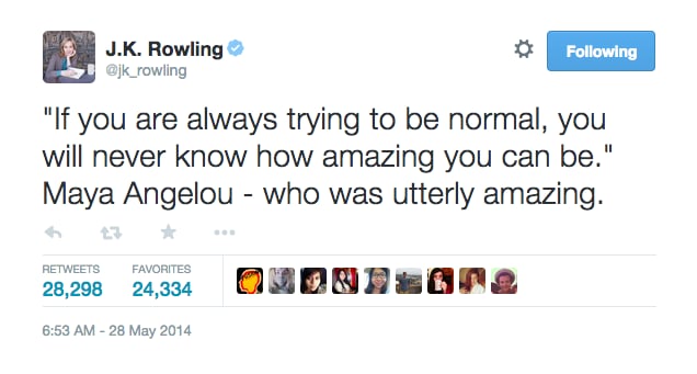 J.K. Rowling Paid a Sweet Tribute to Maya Angelou