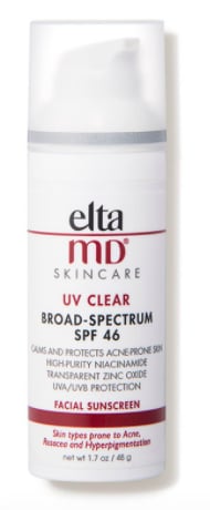 EltaMD紫外线清楚面对防晒霜的SPF 46