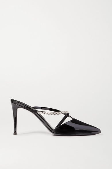 Giuseppe Zanotti Crystal-Embellished Patent-Leather Mules | Spring 2020 ...