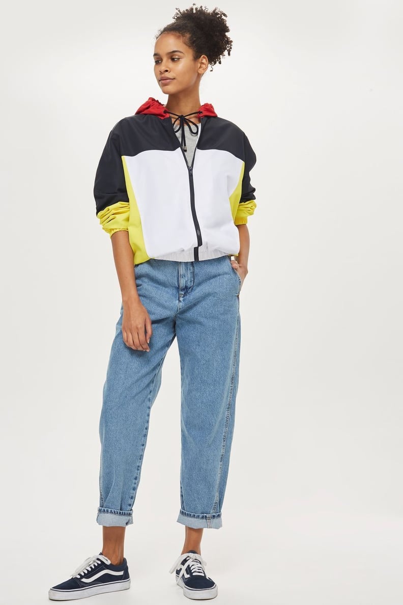 Topshop Colorblock Windbreaker Jacket