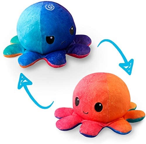 TeeTurtle Reversible Octopus Plushie in Sunset and Mermaid