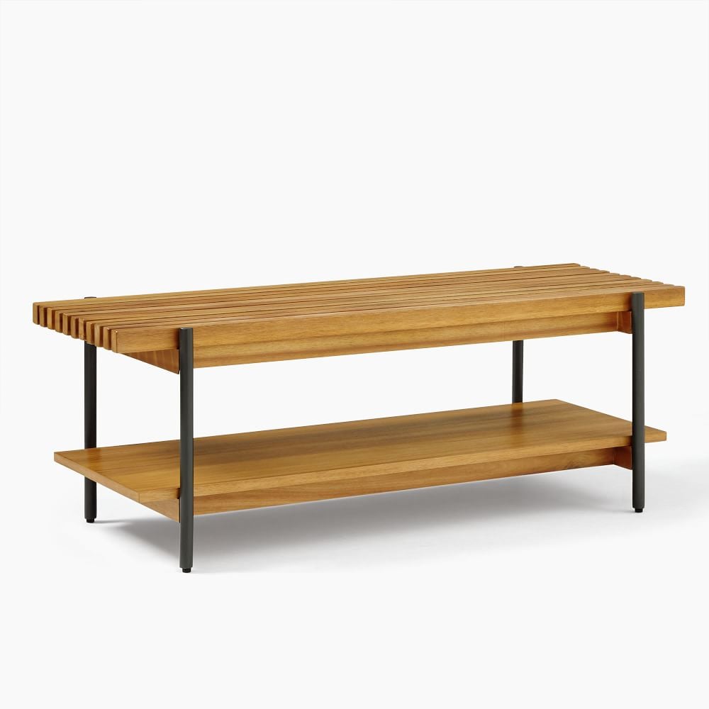 West Elm Slatted Wood Coffee Table