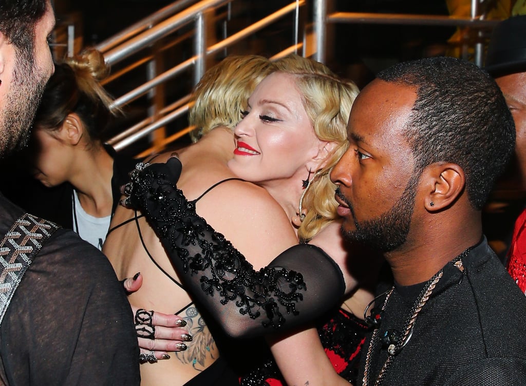 Miley Cyrus gave her a big hug backstage.