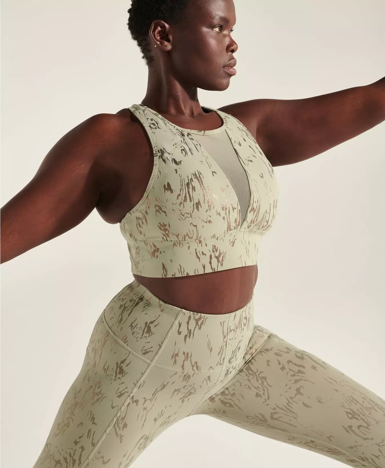 Sweaty Betty Power 7/8 Reflective Gym Leggings, Black Reflect Leopard Print