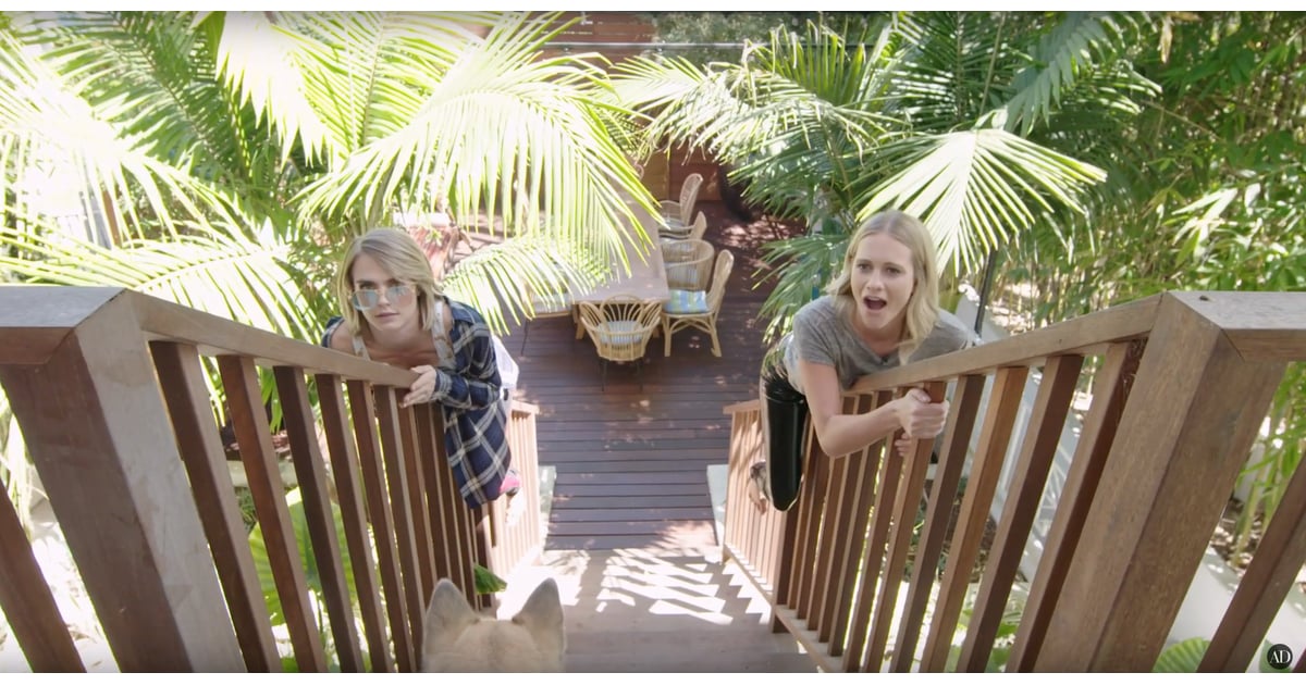 Here They Are Casually Sliding Down The Railing To Their Back