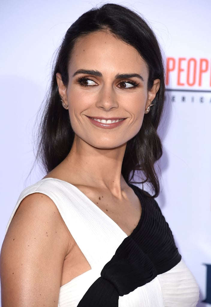 Jordana Brewster in Black and White Cutout Jumpsuit