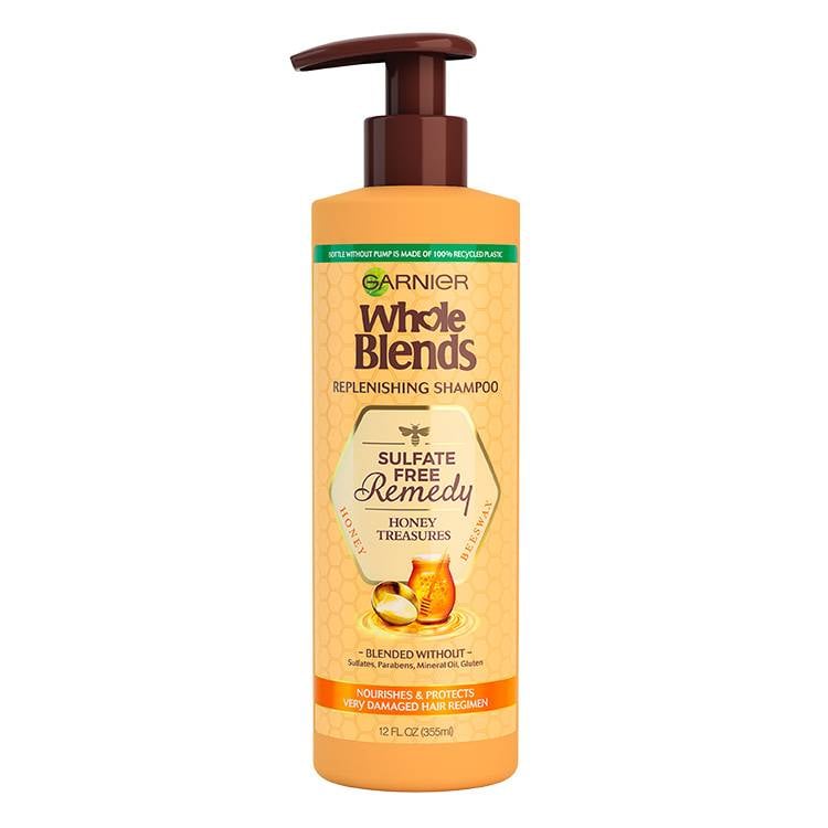Garnier Whole Blends Honey Sulfate-Free Shampoo For Dry Damaged Hair