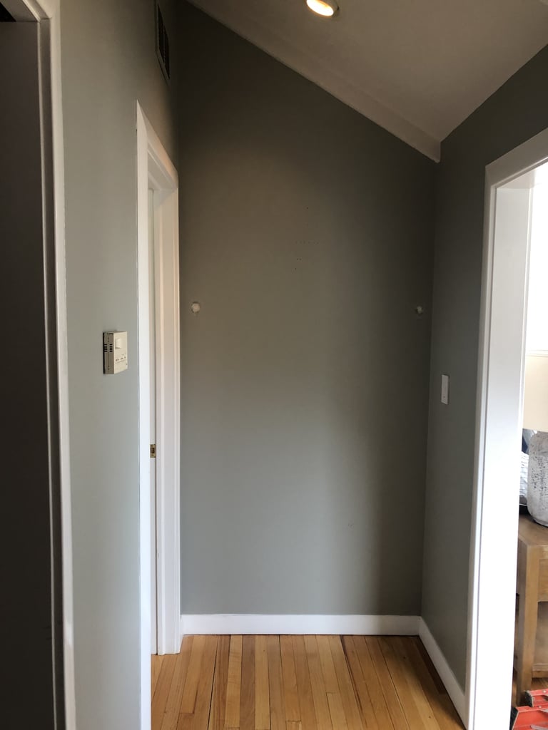 Before: Hallway Accent Wall