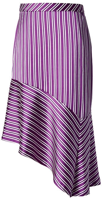 Banana Republic Stripe Asymmetrical Hem Skirt