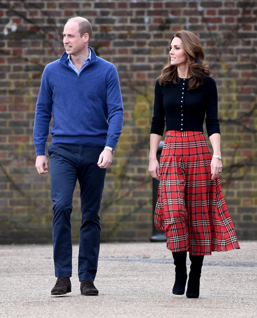 Kate Middleton's Plaid Midi Skirt December 2018