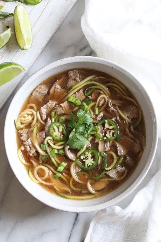 Whole30: Asian Beef Zoodle Soup