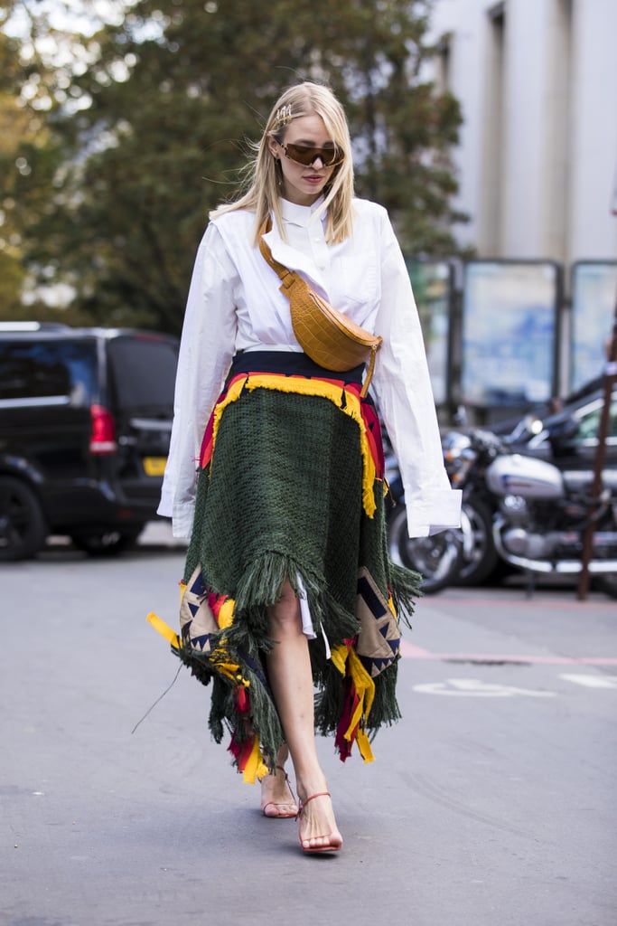 Use it to play with texture in your look and separate mixed materials with a crisp white button-down.