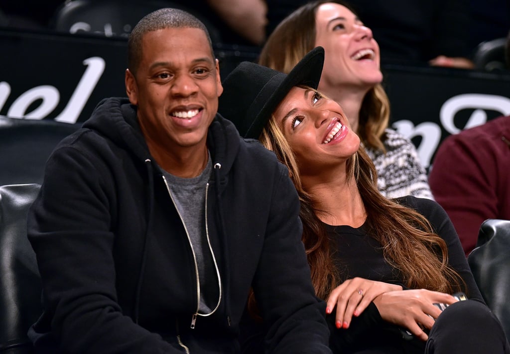 Beyonce and Jay Z at Brooklyn Nets Game 2015
