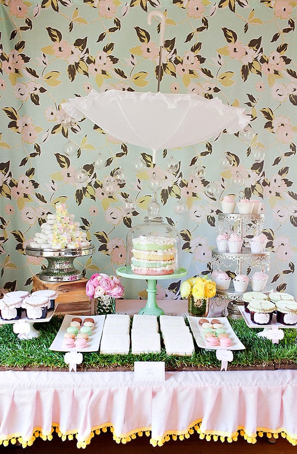 baby girl dessert table
