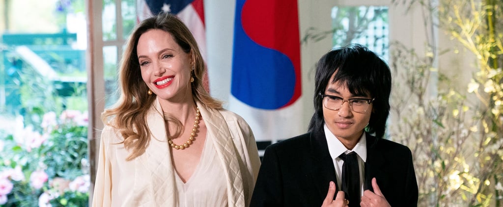 Angelina Jolie and Son Maddox at White House State Dinner