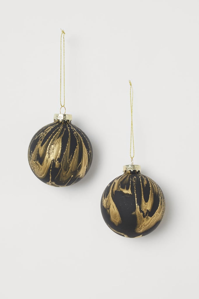 Two-Pack Glass Ornaments