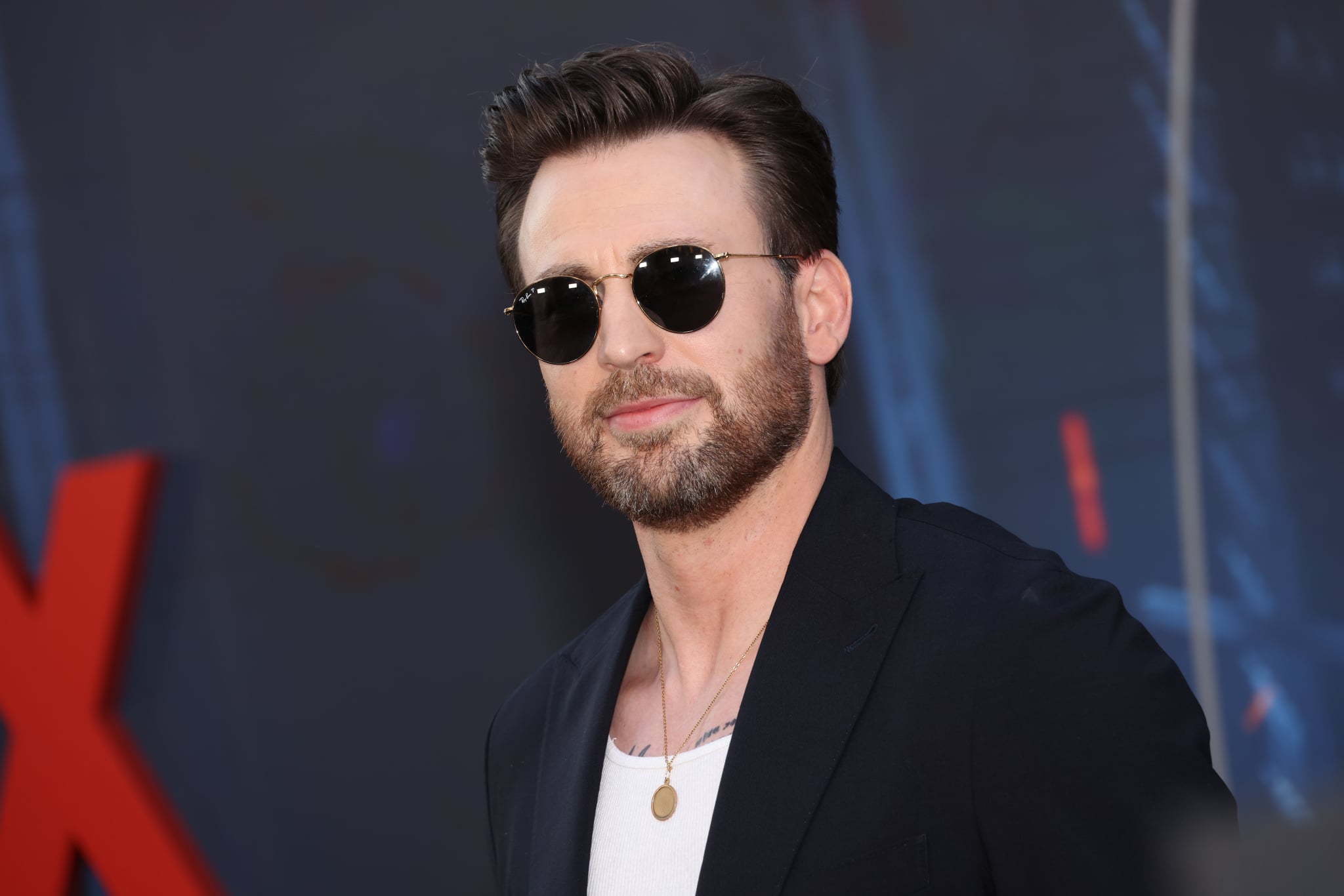 HOLLYWOOD, CALIFORNIA - JULY 13: Chris Evans attends the world premiere of Netflix's 