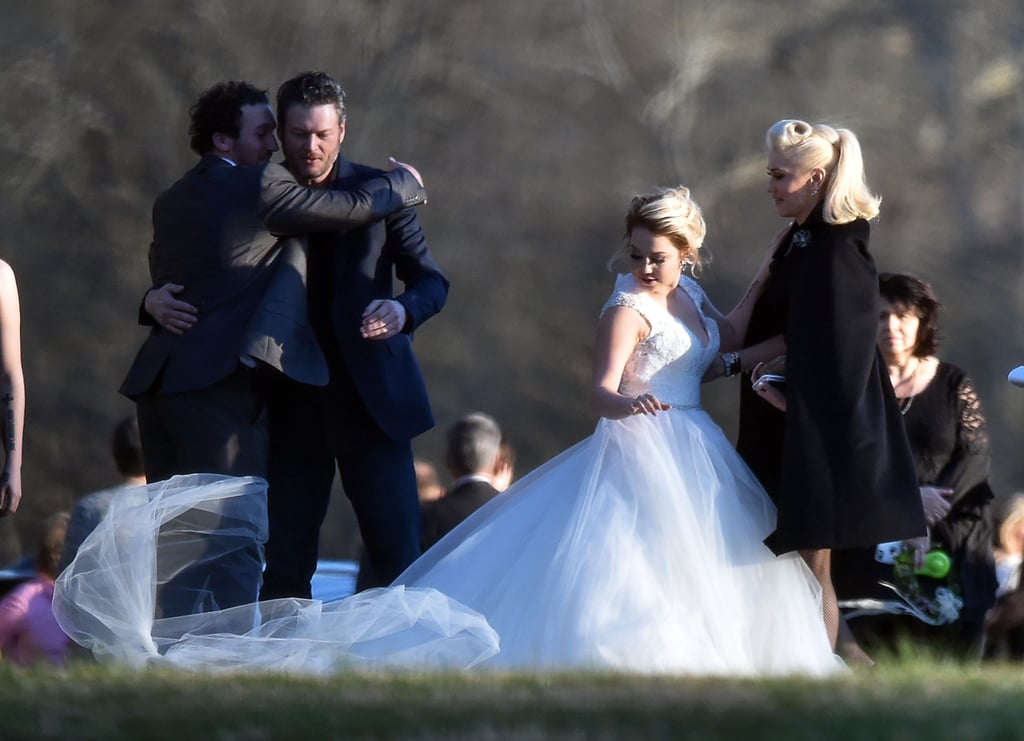 Gwen Stefani and Blake Shelton at RaeLynn's Wedding 2016