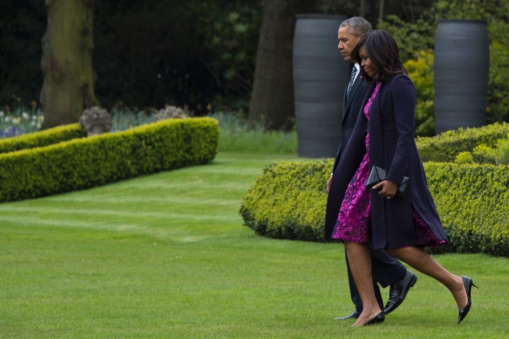 Michelle Obama Oscar de la Renta Dress in London April 2016