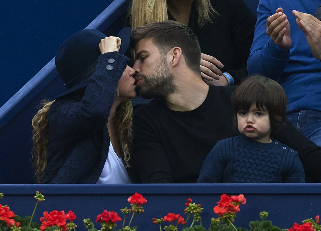 Shakira With Gerard Pique and Milan at Tennis Game | Photos