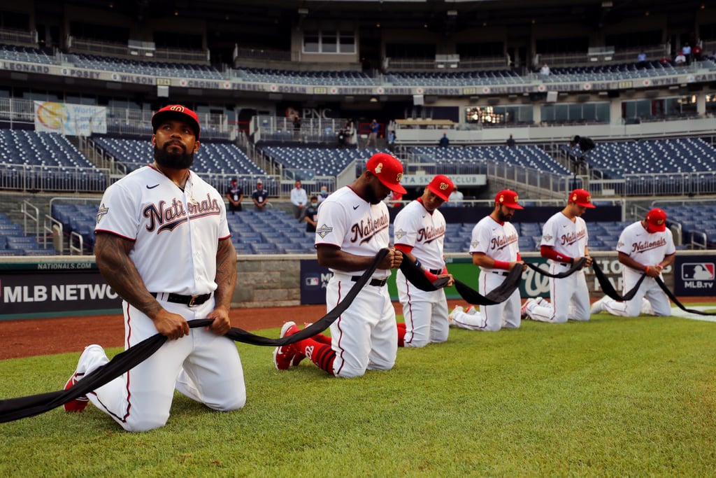 See MLB Players Kneel For Racial Justice on Opening Day