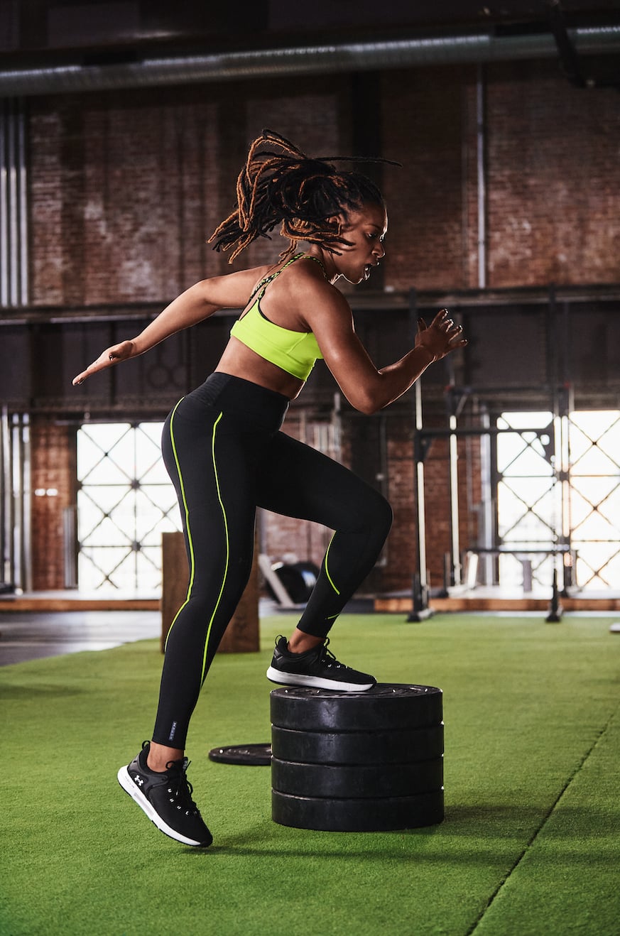 Editor Tries Under Armour No-Slip Waistband Leggings | POPSUGAR Fitness