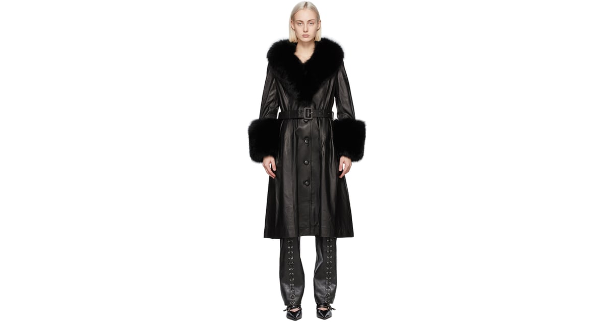 Saks Potts Black Fur Foxy Coat | Shop Olivia Rodrigo's Marc Jacobs ...