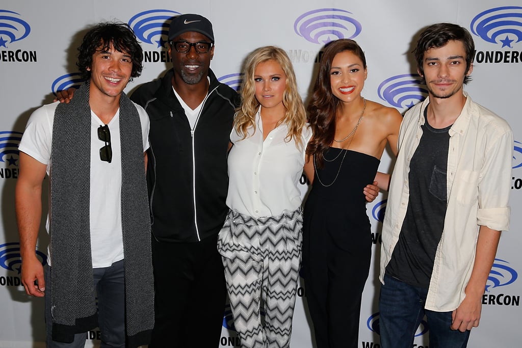 Pictured: Bob Morley, Isaiah Washington, Eliza Taylor, Lindsey Morgan, and Devon Bostick.