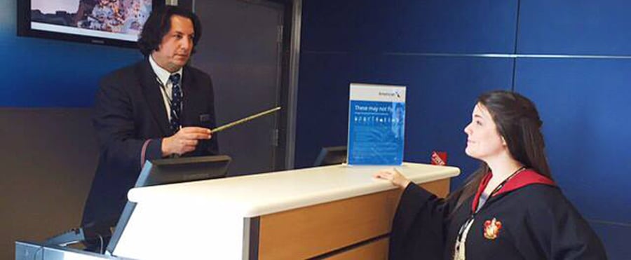 American Airlines Gate Agent Who Looks Like Severus Snape