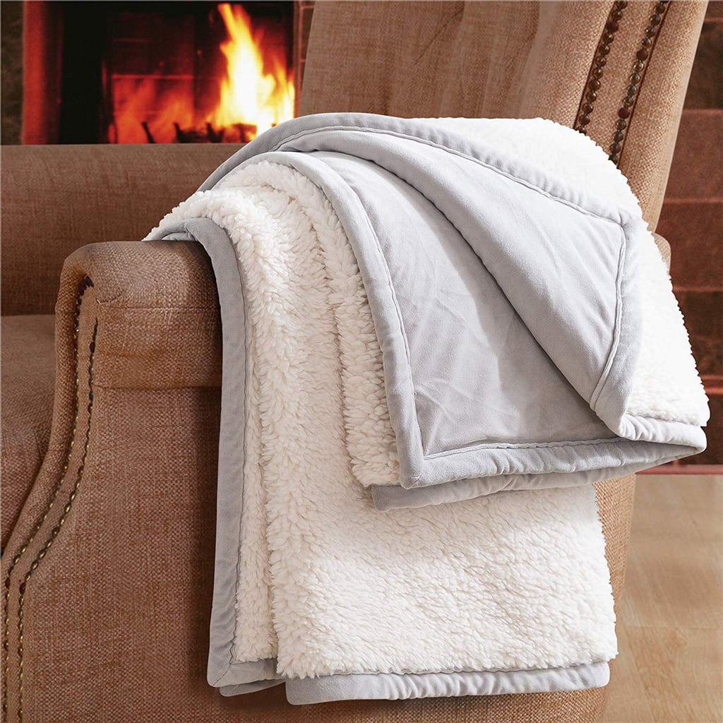 FELIX ANGELA HOME Faux Sheepskin Sherpa Fleece Blanket