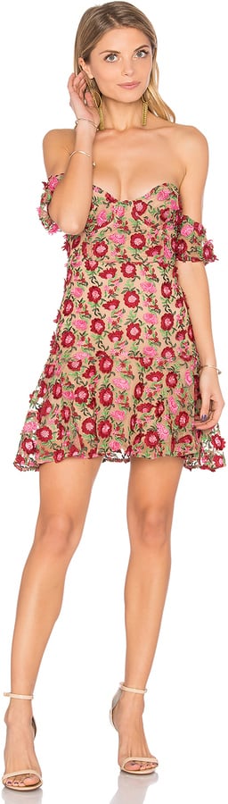 This For Love & Lemons Amelia Strapless Mini Dress ($356) is a dramatic take on the off-the-shoulder look.