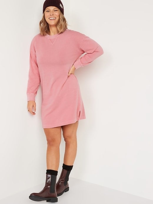 Old Navy Long-Sleeve Mini Sweatshirt Shift Dress