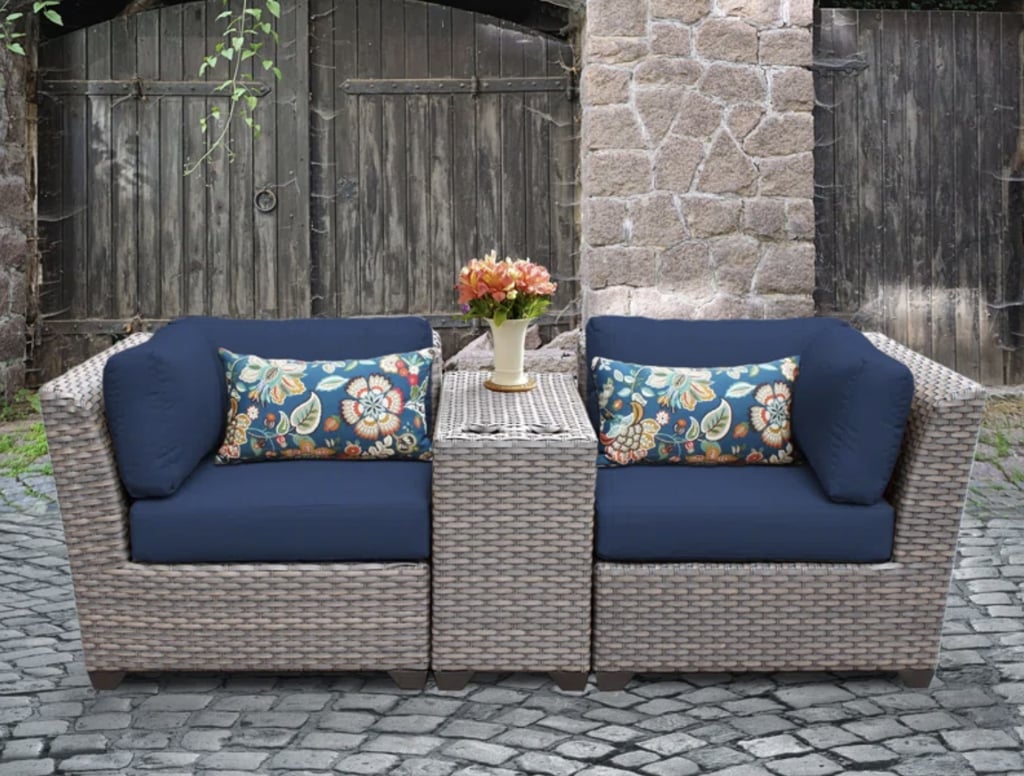 A 2-Seater Outdoor Lounge Chair Set