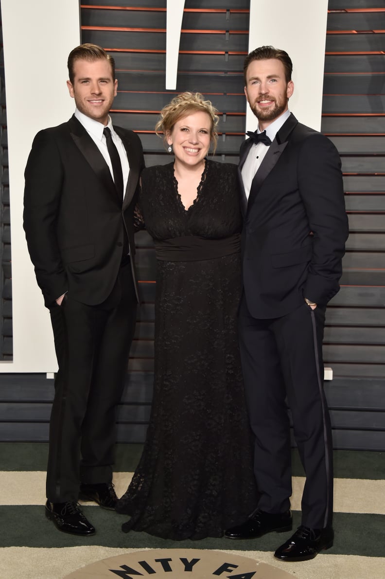 Scott, Carly, and Chris at the 2016 Vanity Fair Oscars Party