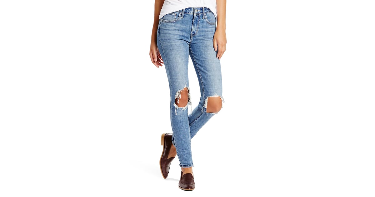 721 ripped high waist skinny jeans