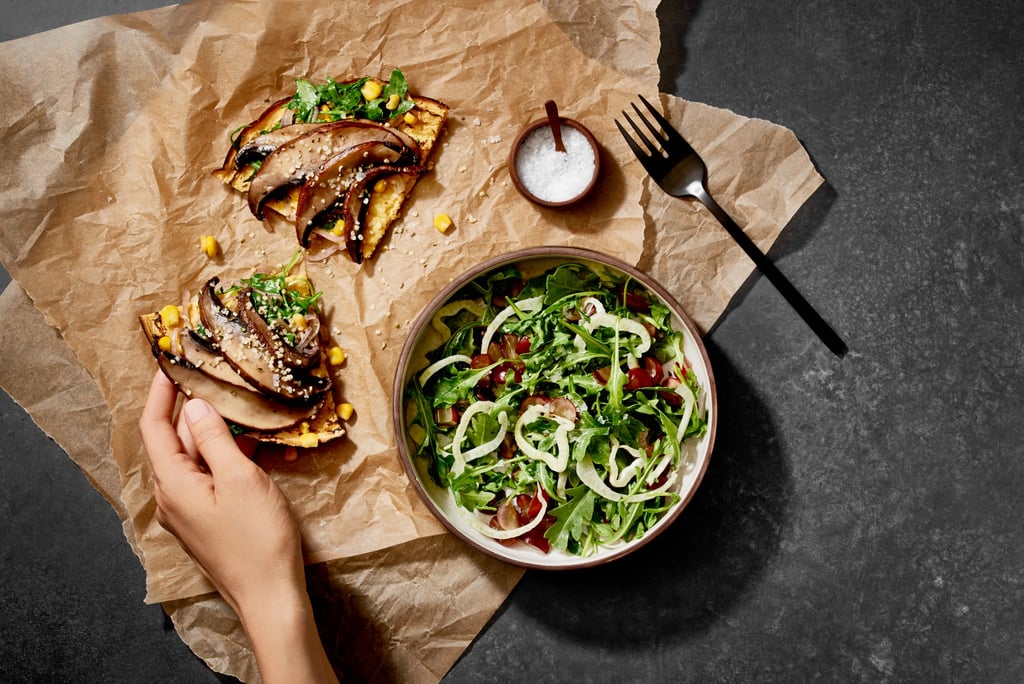 Socca Pizza and Arugula Salad