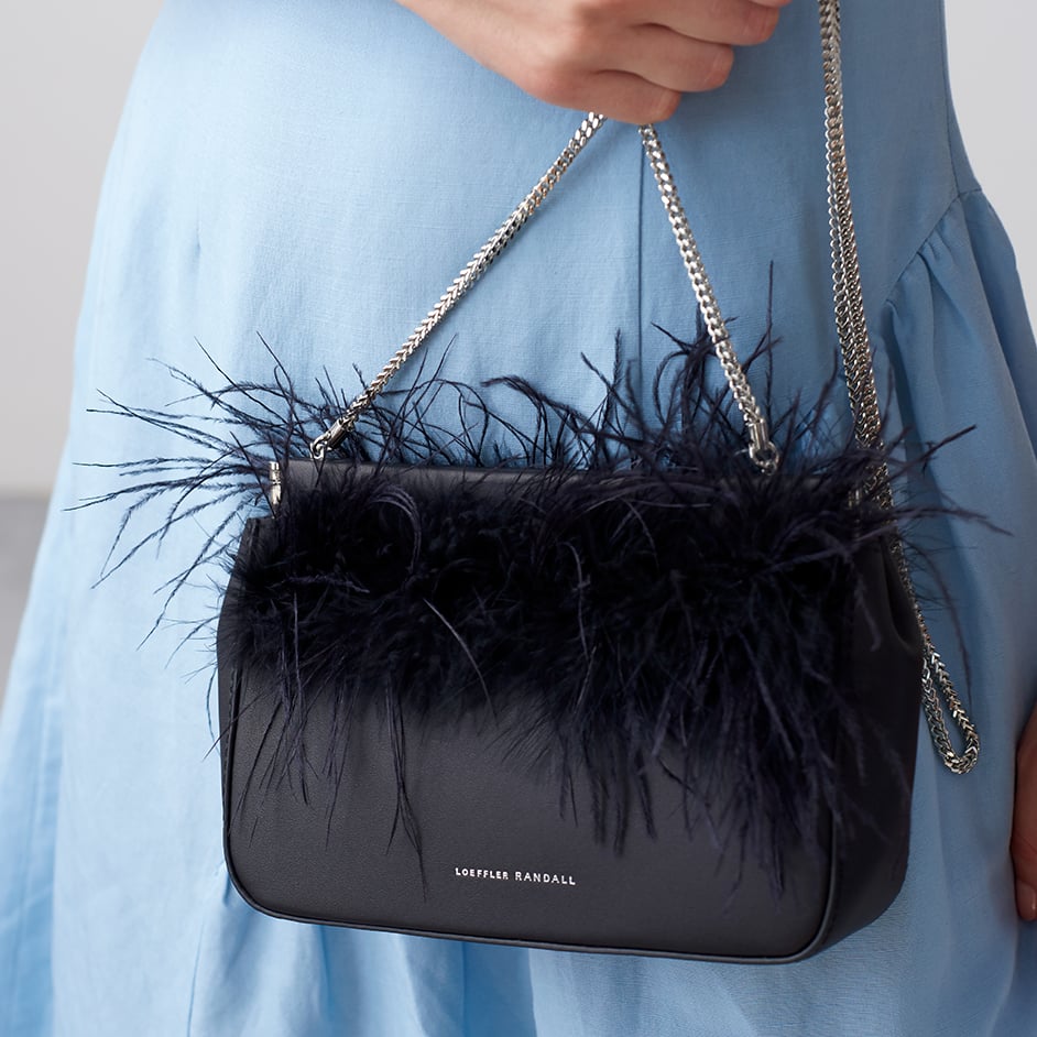 Loeffler Randall Maisie Feather Clutch