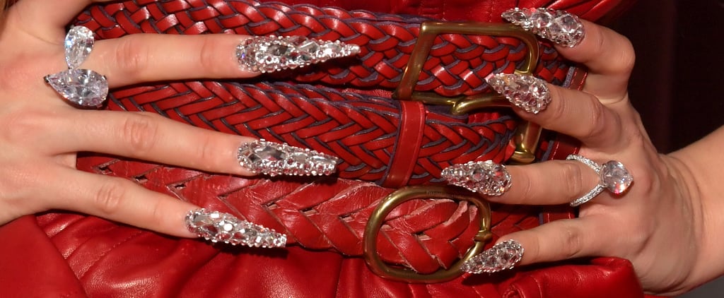 Rosalía's Razor-Sharp Bejeweled Nail Art at the Grammys 2020