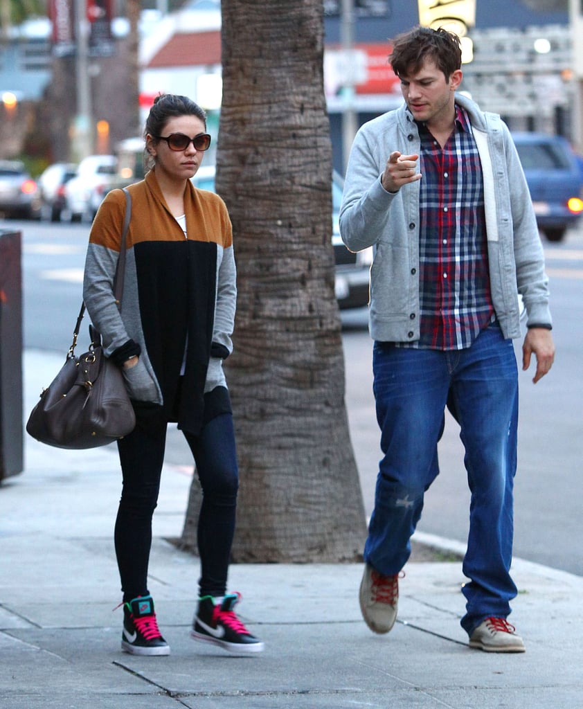 Mila Kunis and Ashton Kutcher Out in LA Post-Engagement